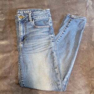 American Eagle Outfitters Women's Light Blue Skinny Jeans